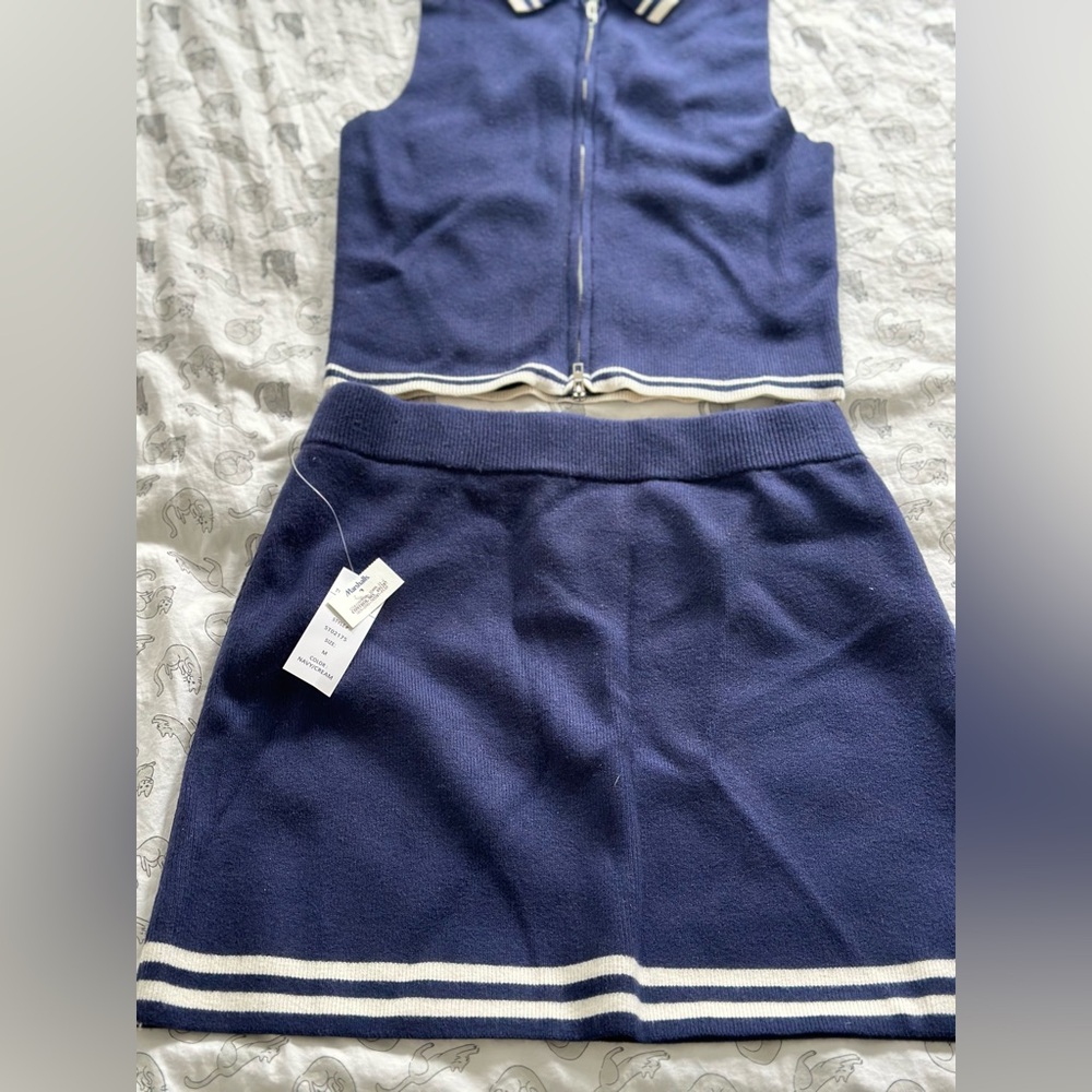 NAVY KNIT MINI SKIRT SET - Picture 5 of 5
